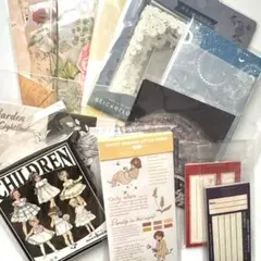 【新品】コラージュ素材　ステッカー 人物　装飾　メモなど11点