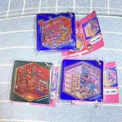 中村杏子 レトロタイルアクリルキーホルダー 3種セット　ガチャガチャ