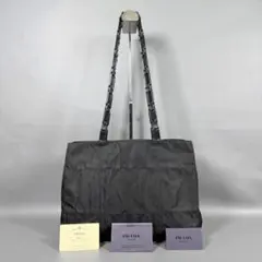 PRADA プラダ トートバッグ ナイロン チェーン 三角ロゴ 肩掛け可 正規品