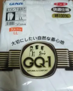 グンゼGQ-1長ズボン下（前あき）LLサイズ