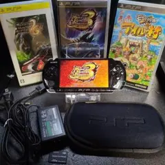 た*お様 PSP 3000【稼働美品】+充電ケーブル+バッテリー+メモリー+ソフ