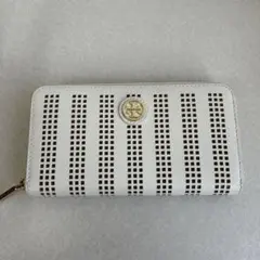 TORY BURCH トリーバーチ　長財布　ホワイト系　くり抜き