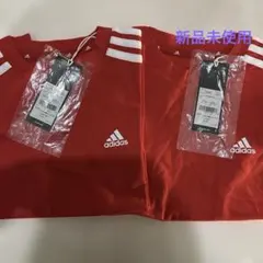 adidas レッド/ホワイト Tシャツ 130-145cm