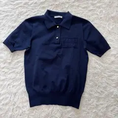 THE TOEネイビー ケーブルニットポロシャツ 半袖 THE TOEネイビー ケーブルニットポロシャツ 半袖 - メルカリ