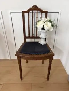 フランスアンティーク木製ベンチスツール/長椅子イス/腰掛け/籐ラタン(93-66 フランスアンティーク木製ベンチスツール/長椅子イス/腰掛け/籐ラタン