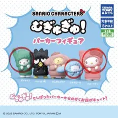 サンリオキャラクターズ　むぎゅぎゅ！パーカーフィギュア　3点セット