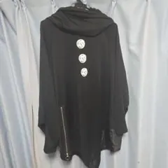 NieRフード付きブラックワンピース