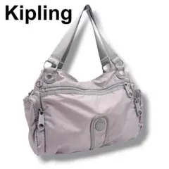 Kipling キプリング ナイロン ハンドバッグショルダーバッグ パープルのサムネイル