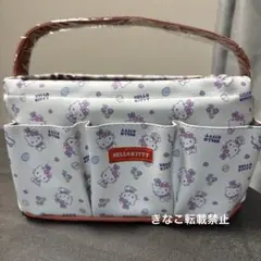 新品♡仕切り付収納ケース　ハローキティ　ピンク　小物入れ　レトロ　オレンジ