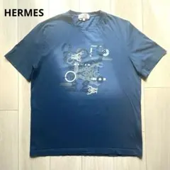 HERMES エルメス ロボット ホースシュー Tシャツ M ネイビーのサムネイル