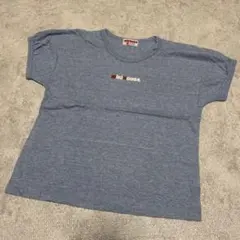 【ビンテージレトロ】mikihouse ミキハウス ロゴTシャツ ブルー 110