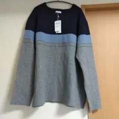 a.v.v メンズ ニット セーター ネイビー グレー XXL