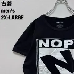 古着 ON FIRE Tシャツ NOPE プリント ビッグサイズ ブラック 2Xのサムネイル