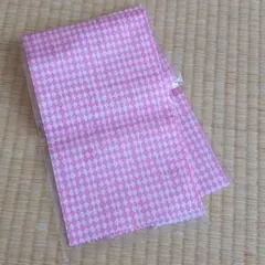 半衿　ダイヤ柄　ピンク　ハート