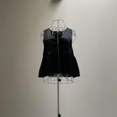 JEANASIS ブラック フレアベスト