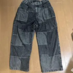 PURPLE & YELLOW パッチワーク デニムパンツ Lのサムネイル
