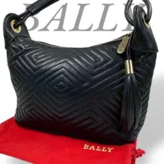 BALLY バリー ショルダーバッグ ブラック オールレザー タッセル