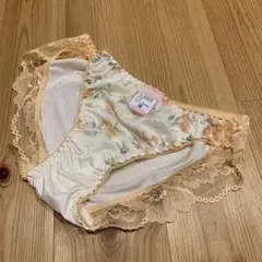 ショーツ 花柄 レース Mサイズ　オレンジ　新品　未使用　タグ付　匿名のサムネイル