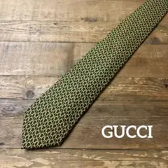 GUCCI グッチ 総柄 ネクタイ イタリア製 シルク