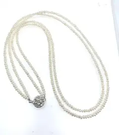 ☆完全処分価格☆SV淡水真珠２連ネックレス