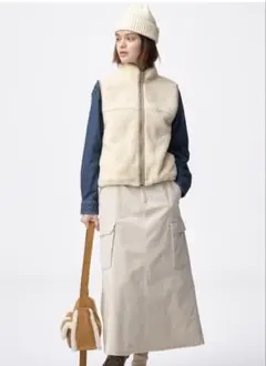 GUボアフリースベスト ＋X ナチュラルM