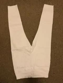 白 デニムパンツ ハイウエスト スキニーフィット