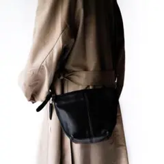 Old Coach Black Leather Shoulder Bag
