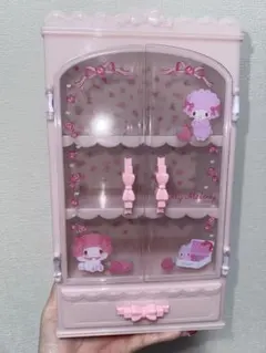My Melody 扉付き収納ケース　キャビネット　 ピンク