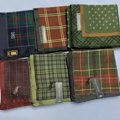Burberry・Ralph Lauren・DAKS ハンカチ6枚セット