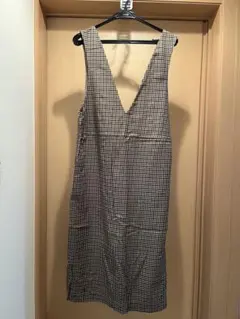 GU チェック柄 ジャンパースカート