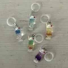 クリームソーダ　めじるしアクセサリー　チャーム　５点セット