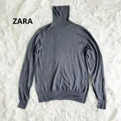 ZARA ザラ　タートルネック ニットセーター 長袖グレー　M ハイネック