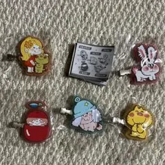 水森亜土 クリア ラバー ヘアクリップ 全5種　フルコンプセット　ガチャ