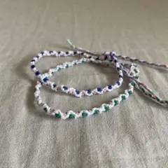 手作りアンクレット 2本セット