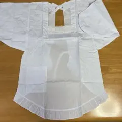 新品未使用　レース付きホワイト割烹着