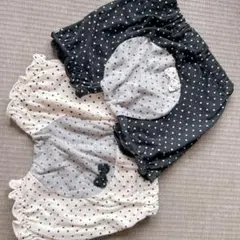 子供服1枚200円 ドット フリル付きパンツ ショートパンツ 2枚セット 80