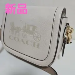 COACHコーチ2wayショルダーバッグレザーホースアンドキャリッジサドルバッグのサムネイル