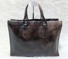 極美品！DEUX MONCX ビジネスバック　ブラウン　本革 使用感少ない極美品