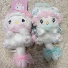 キティーちゃん＆ピアノちゃん猫キャラクター ぬいぐるみ 2体セット