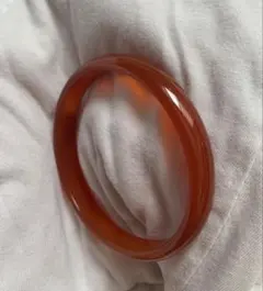 極上の発色◇無処理天然紅瑪瑙バングル 内径58mm 艶やかな天然模様 夏 