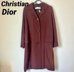 Christian Dior バーガンディ　ロングコート　ボルドー　ワインレッドのサムネイル