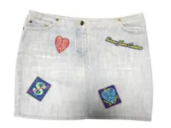 【y2k】Versace Jeans デニムミニスカート　イタリア製　ワッペンのサムネイル