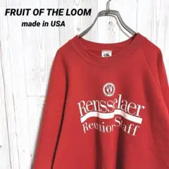 USA製　FRUIT OF THE LOOM カレッジロゴスウェット　90sタグ