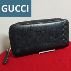 グッチ GUCCI ミストラル マイクログッチシマ ラウンドファスナー長財布