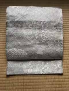 袋帯　used 六通　銀ラメのサムネイル