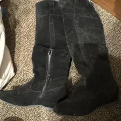 ロングブーツ 黒 インソール