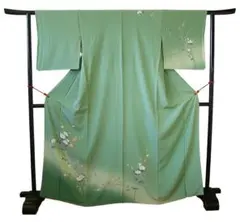 夏物 駒絽 3本絽 本加工染 附下げ・訪問着(正絹）仕立上り＜HH2442