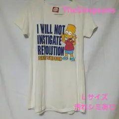 TheSimpsons バート プリントTシャツ ホワイトLサイズ 汚れシミありのサムネイル