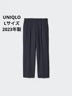 美品✨　UNIQLO ユニクロ　タックワイドパンツ　ブラック　L ワイドパンツ