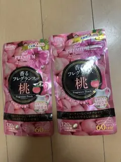 香るフレグランス 桃 120粒x2袋、4ヶ月分、サプリメントのサムネイル